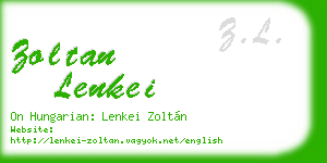 zoltan lenkei business card