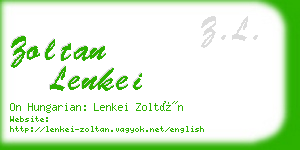 zoltan lenkei business card